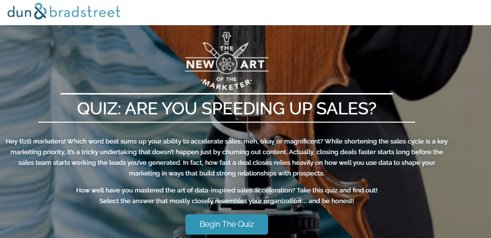 Dun & Bradstreet – Sales acceleration quiz